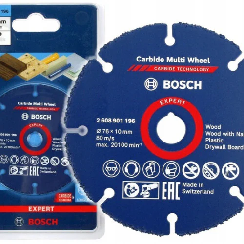 Диск за дърво и пластмаса Bosch Carbide Multi Wheel - 76мм
