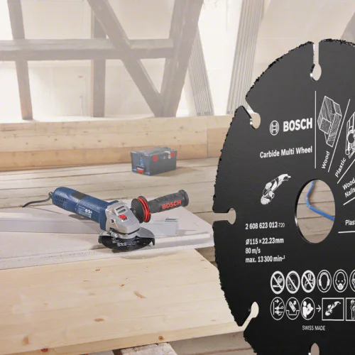 Диск за дърво за ъглошлайф и пластмаса Bosch Carbide Multi Wheel - 125мм