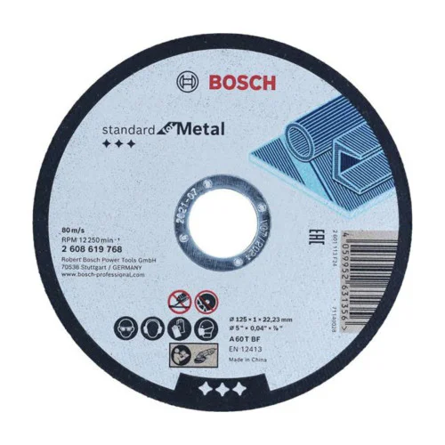 Диск за рязане на метал Bosch A 60 T BF, 125 mm, 22,23 mm, 1 mm