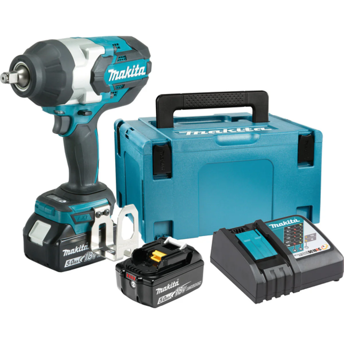 Акумулаторен ударен гайковерт Makita DTW1002RTJ 1000Nm 1/2 2бр батерии 18 V, 5 Ah DTW1002RTJ