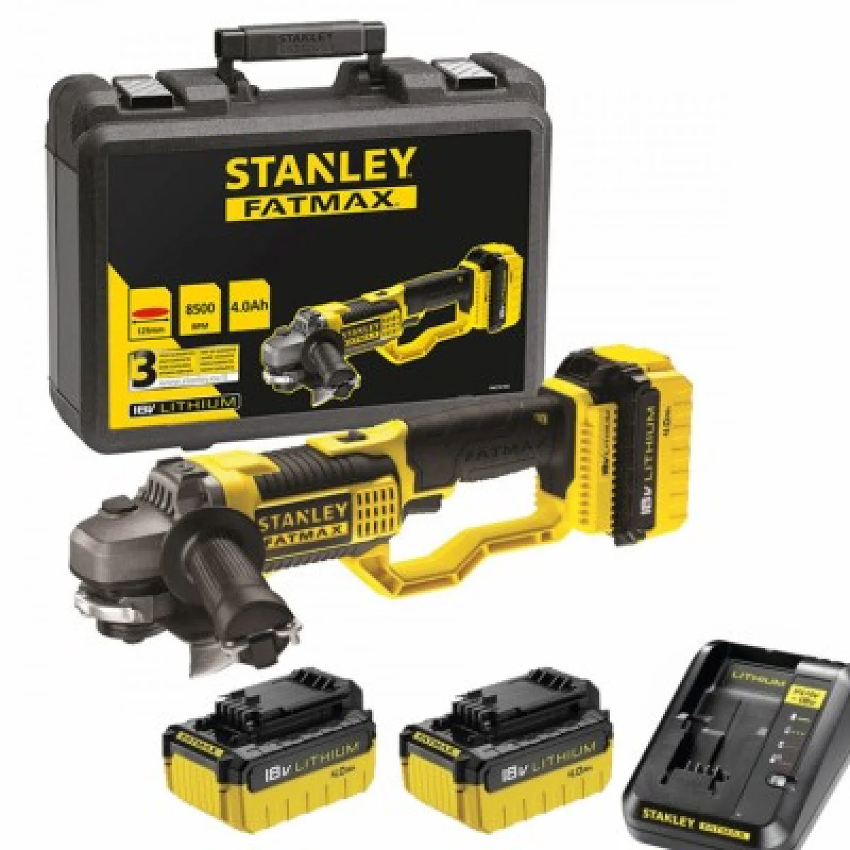 Ъглошлайф акумулаторен Stanley FMC761M2 FMC761M2-QW