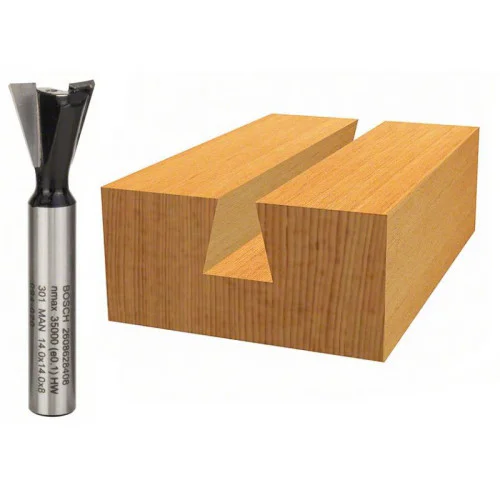 Фрезер шипорезен, 8 mm, D1 14 mm, L 14 mm, G 55 mm, 15°, 1 бр.,  Bosch