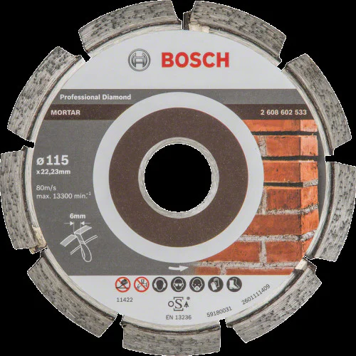 Фрезер за фуги Expert for Mortar 115 x 6 x 7 x 22,23, Bosch 