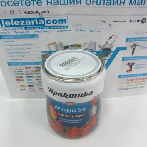 Практика Алкидна боя БЯЛА - 0,65л