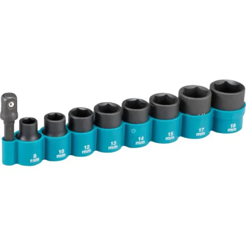 Комплект 9 бр. ударни вложки Makita Impact Black B-54651, 3/8