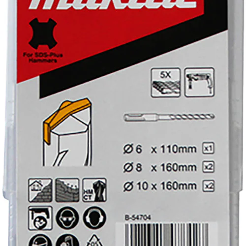 Комплект свредла SDS-Plus Makita B-54704- 5 бр.