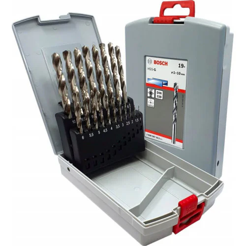 Комплект свредла за метал ProBox, HSS-G, 19 части, DIN 338, 135°, Bosch