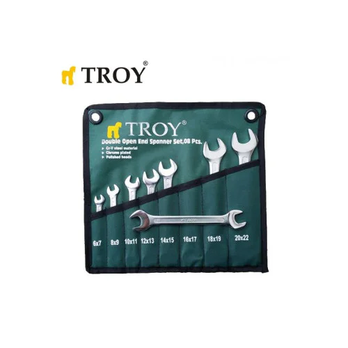 Комплект гаечни ключове, 8 части 6-22 мм  TROY 21508