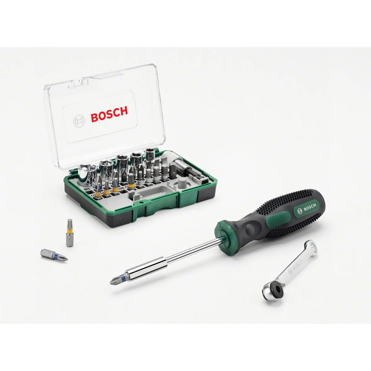 Комплект минитресчотки + ръчна отвертка, 27 части Bosch 2607017331