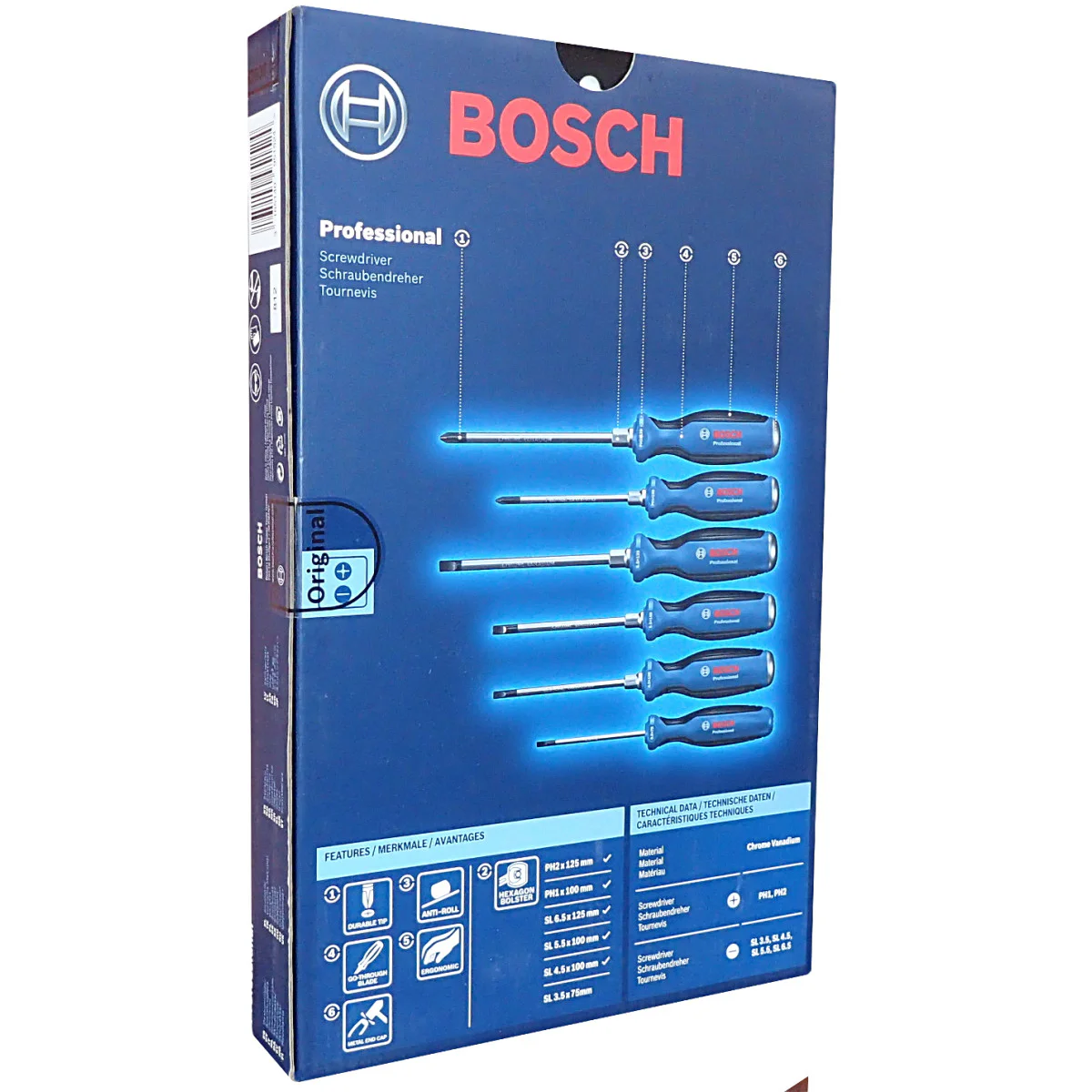 Комплект отвертки Bosch 6 части SL/PH 1600A016BF