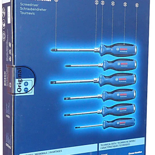 Комплект отвертки Bosch 6 части SL/PH Комплект отвертки Bosch 6 части SL/PH