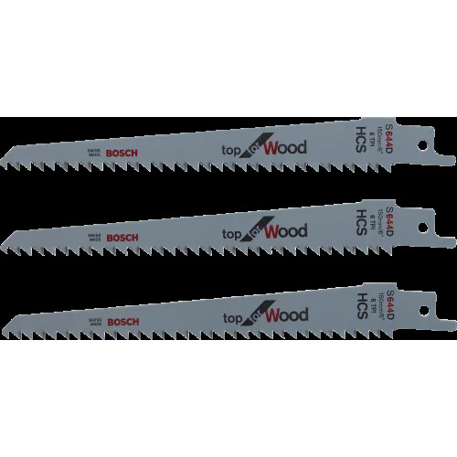 Нож за саблен трион Bosch S 644 D - 3бр. За дърво