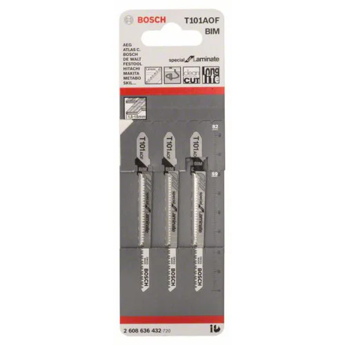 Нож за прободен трион Bosch T 101 AOF, 3бр