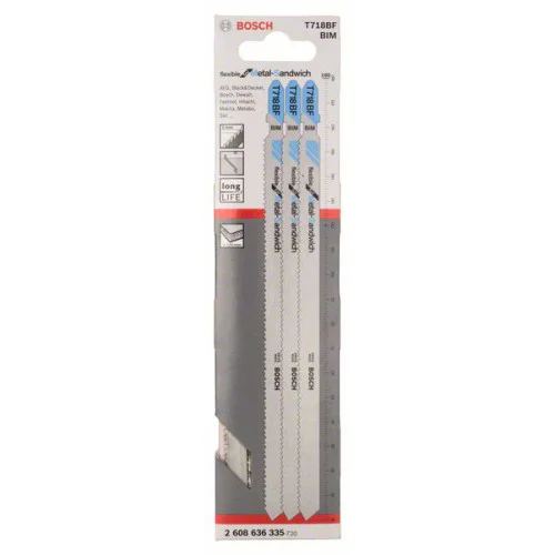 Нож за прободен трион Bosch T 718 BF, 3бр