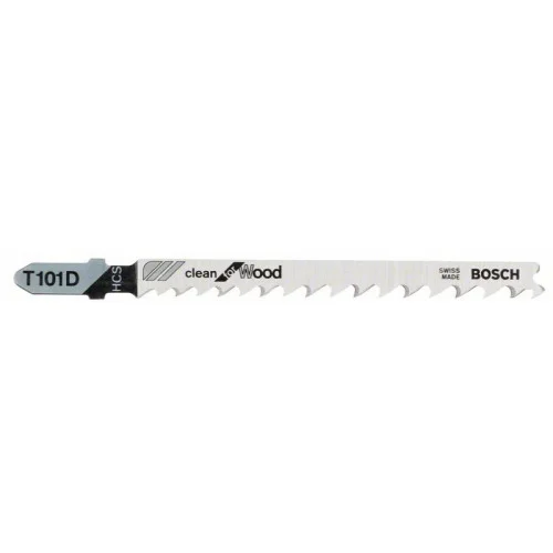 Нож за прободен трион T 101 D, Clean for Wood,, 5бр,  Bosch