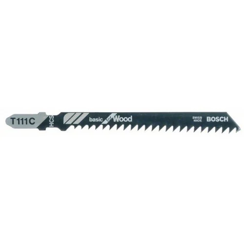 Нож за прободен трион T 111 C, Basic for Wood, 5бр,  Bosch