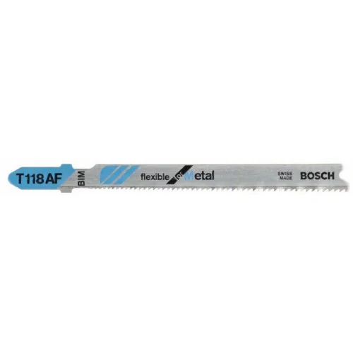 Нож за прободен трион T 118 AF, Flexible for Metal, 5бр,  Bosch