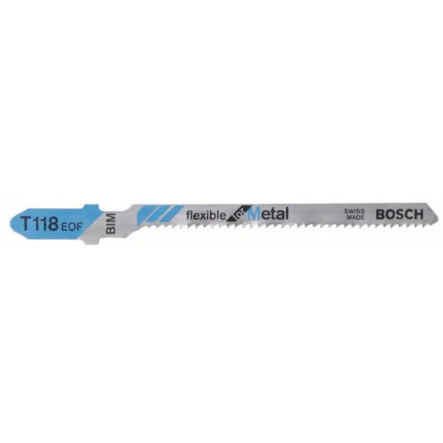 Нож за прободен трион T 118 EOF, Flexible for Metal, 5бр,  Bosch