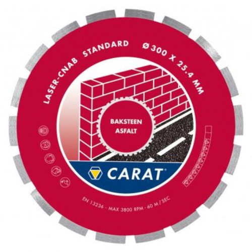 Диск диамантен за мокро рязане на асфалт и тухли ф 500х25.4 мм, Carat Brick/Asphalt Brilliant CNAB