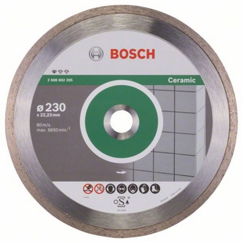  Диск диамантен за сухо рязане на керамични плочки ф 230х22.23 мм , Bosch Standard for Ceramic