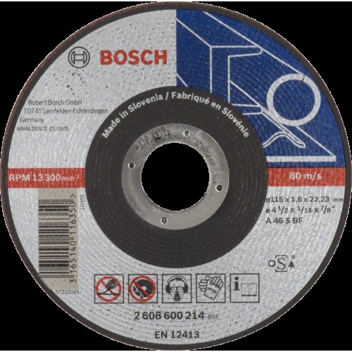 25 бр, Диск за рязане, прав , Expert for Metal  , AS 46 S BF, 115 mm, 1,6 mm , Bosch