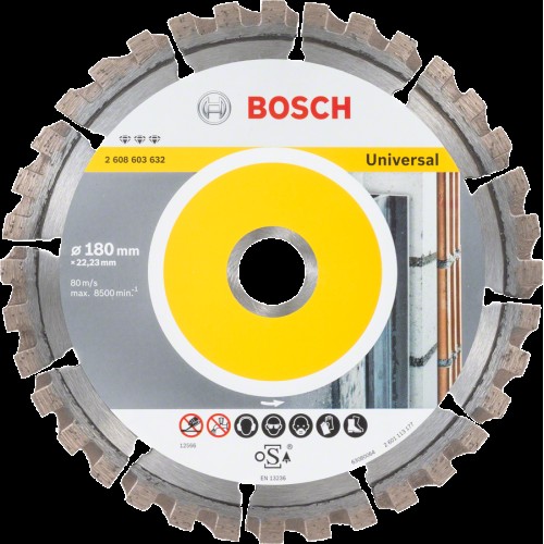 Диамантен диск за сухо рязане , ф 180 x 22,23 x 2,4 x 12 mm ,  Bosch Best for Universal