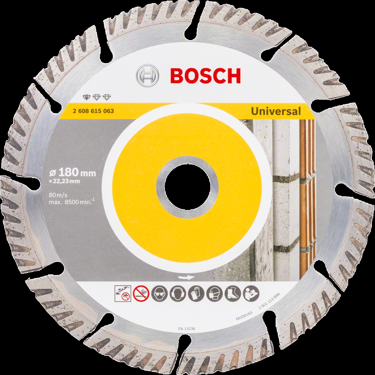  Диамантен диск за сухо рязане , ф180x22.23x2.4 x10 mm ,  Bosch Standard for Universal 