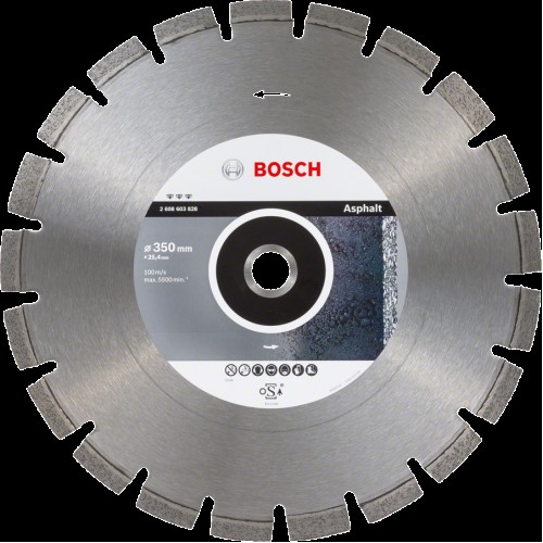 Диск диамантен за сухо рязане  ф 350 x 25,40 x 3,2 x 12 мм , Bosch Best  for Asphalt