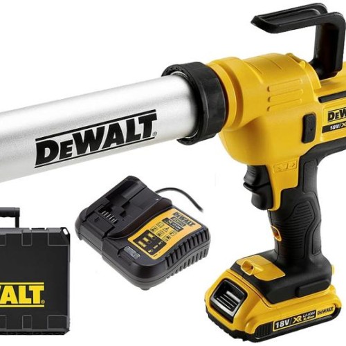 Акумулаторен пистолет  за полагане на уплътнители и лепила  DeWALT DCE571D1