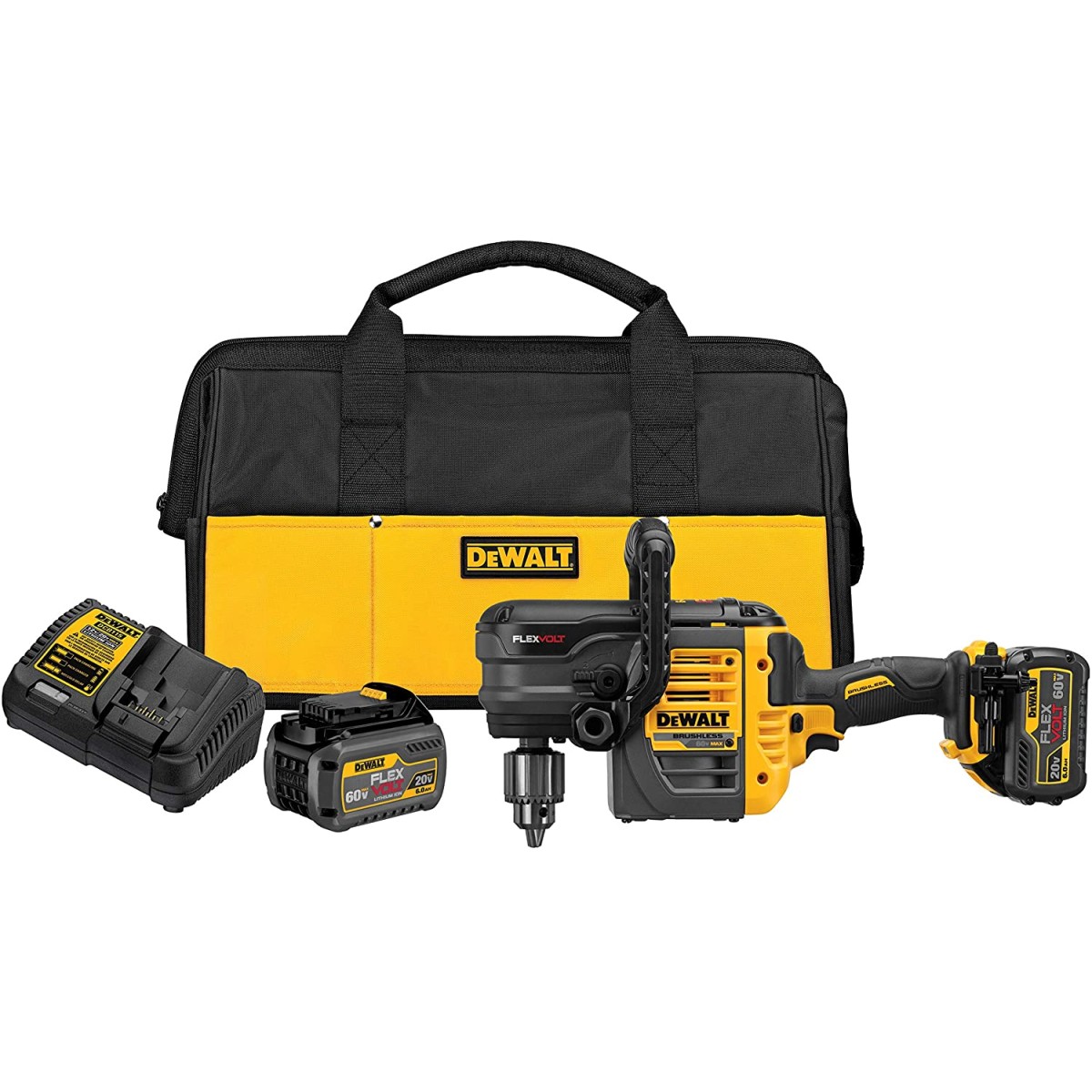  Комплект свредла  и ъглова бормашина  DEWALT FLEXVOLT 60V MAX DCD460T2