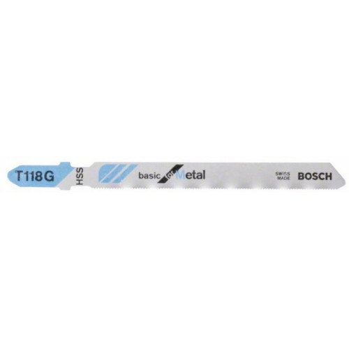 Нож за прободен трион T 118 G, Basic for Metal, 5бр,  Bosch