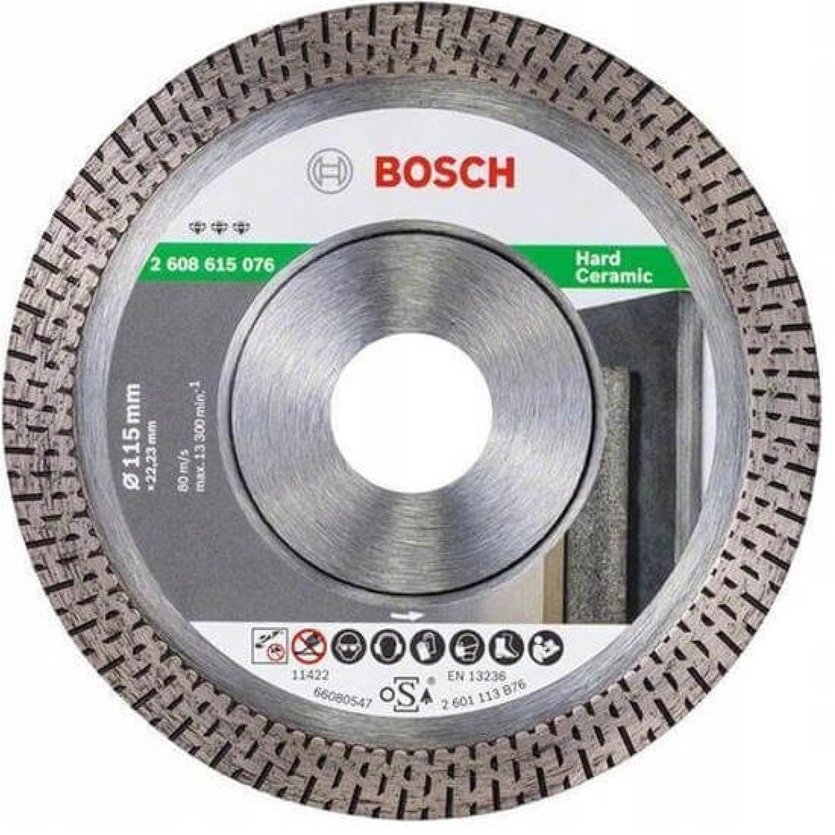 Диамантен диск за рязане Best for Hard Ceramic Bosch ф125x22.23x1.4x10мм 2 608 615 076