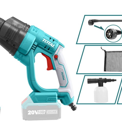 Акумулаторна водоструйка TOTAL, 20 V, 24.8 Bar