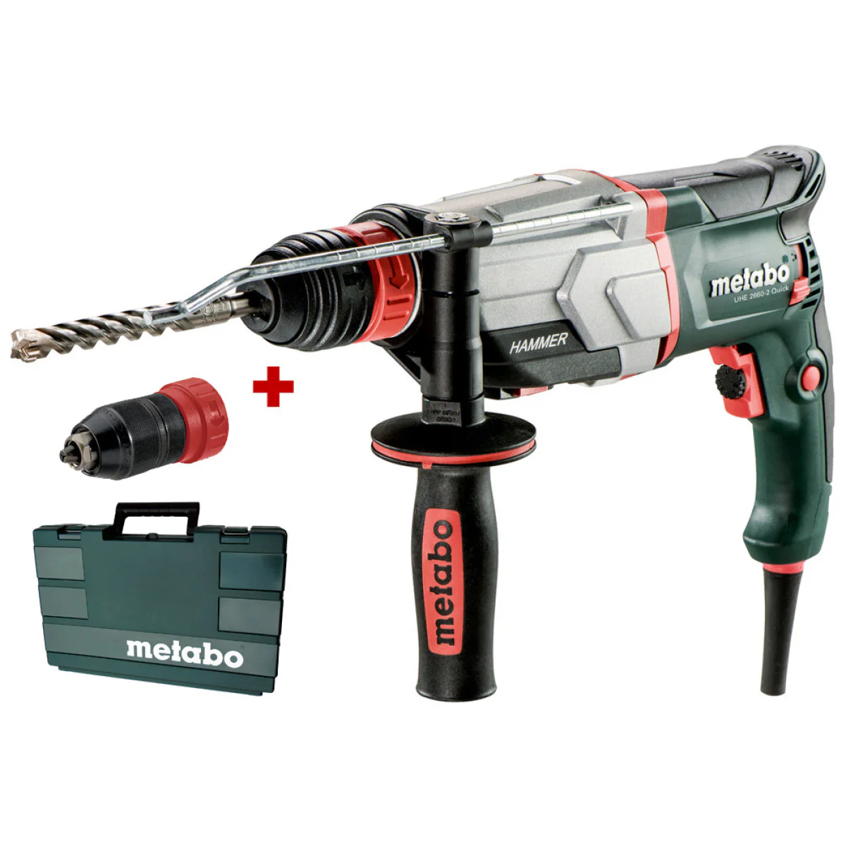 Перфоратор Metabo UHE 2660-2 QUICK MULTI,  800W 26mm  -  Metabo с допълнителен патронник 600697500