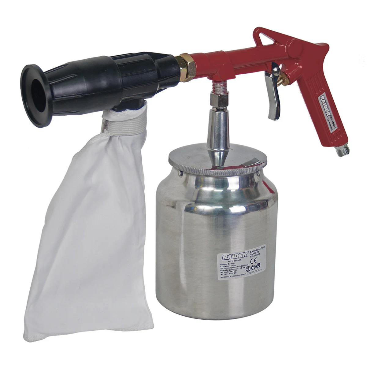 Пистолет пясъкоструен с комплект аксесоари RD-SBG01 089942