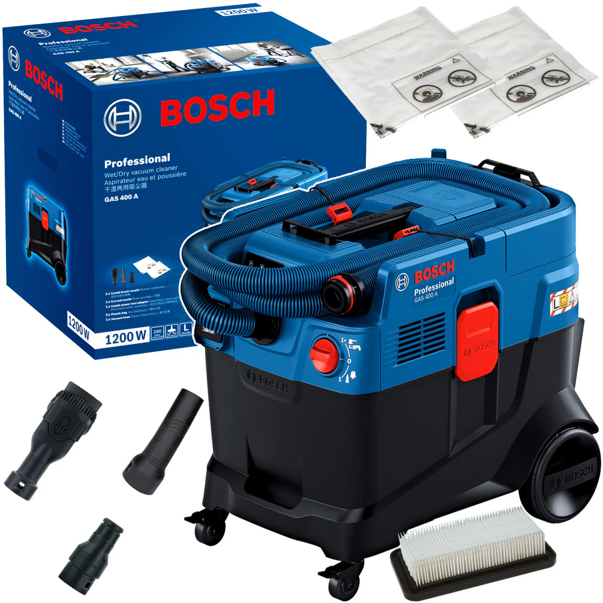Прахосмукачка Bosch GAS 400 A 06019M0020