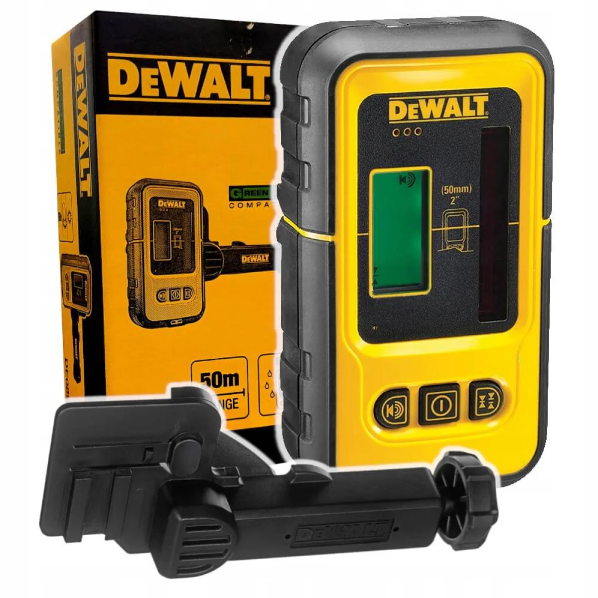 Приемник за линеен нивелир лазерен  50 м, DeWALT DE0892G DE0892G
