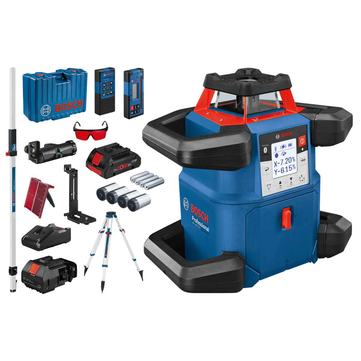 Ротационен лазерен нивелир Bosch GRL 600 CHV + Лата GR 240 Professional + Строителен статив BT 170 HD Professional 06159940P5 Ротационен лазерен нивелир Bosch GRL 600 CHV + Лата GR 240 Professional + Строителен статив BT 170 HD Professional 06159940P5