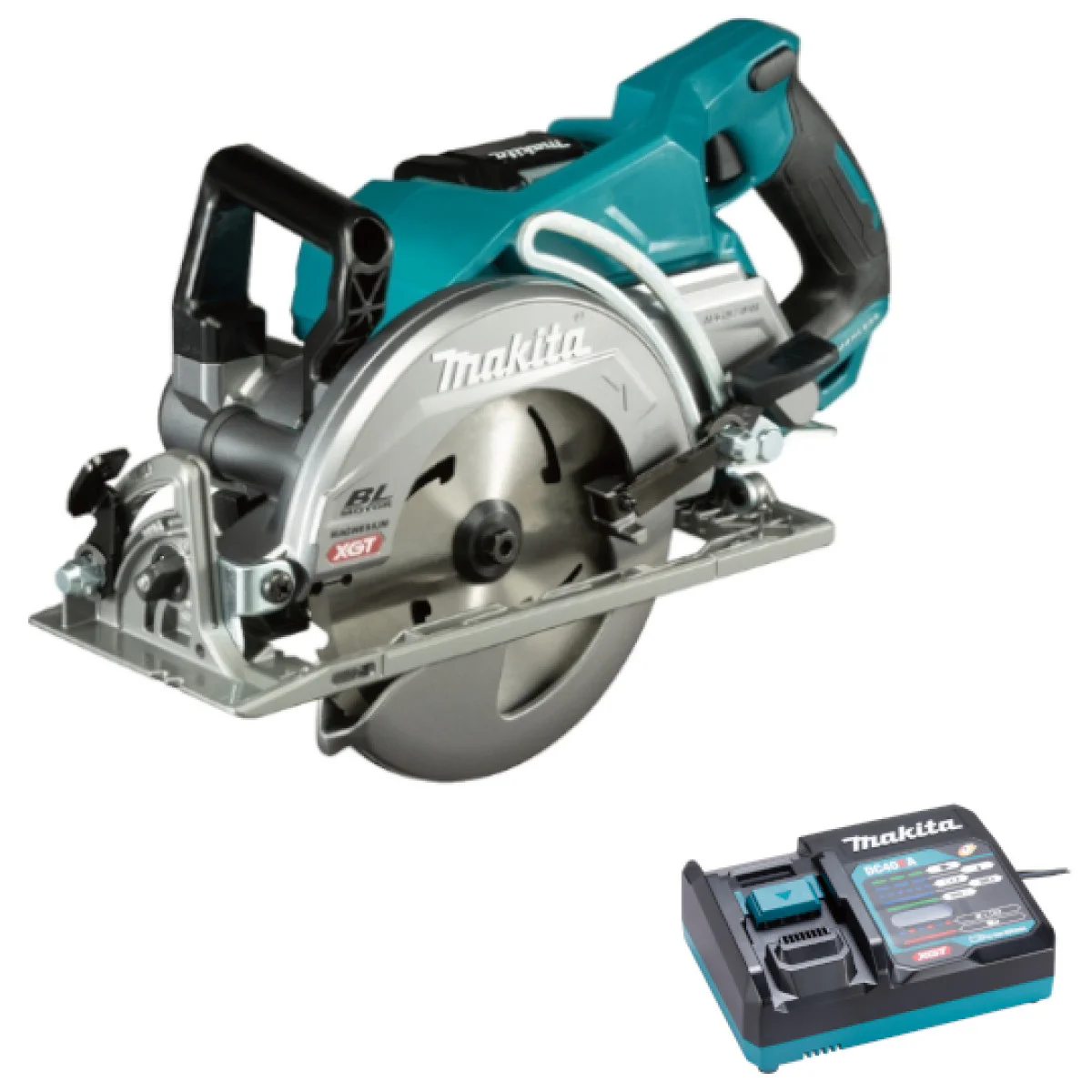 Акумулаторен ръчен циркуляр Makita RS001GZ, XGT, 185 мм, 40 V без батерия и зарядно RS001GZ