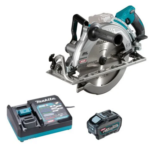 Акумулаторен ръчен циркуляр Makita RS002GT101, XGT, 40 V, 5 Ah, 260 мм, с батерия и зарядно
