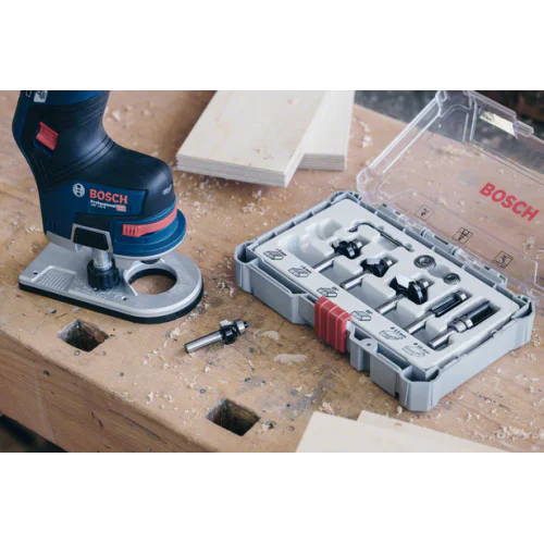 Фрезери комплект за оберфреза, 6 части, 8mm опашка, Bosch