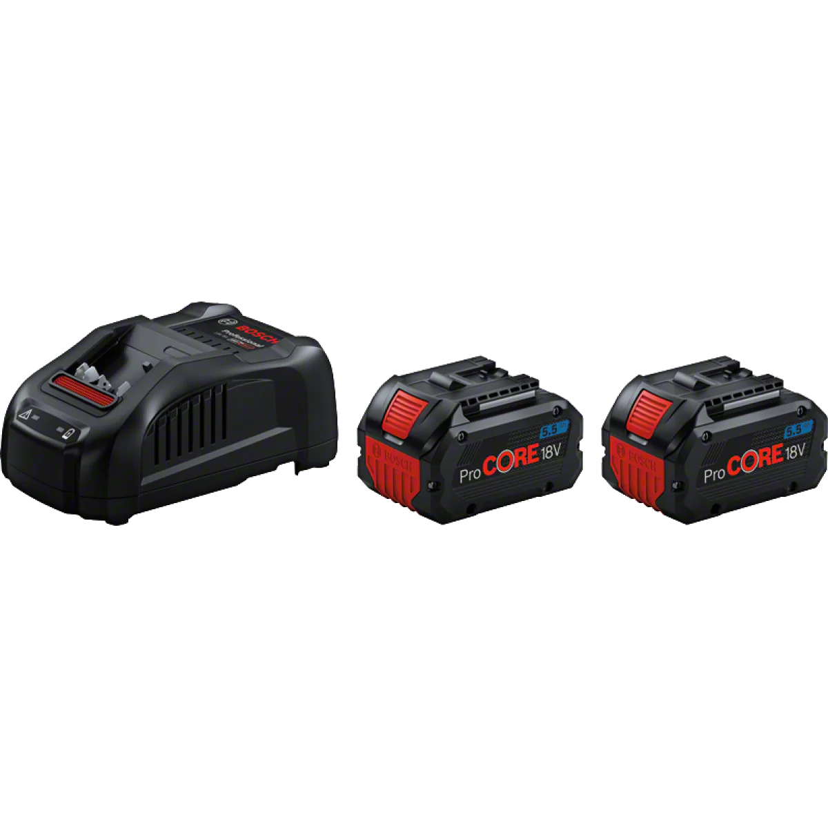 Стартов комплект Bosch 2 батерии ProCORE18V 5.5Ah + зарядно GAL 1880 CV 1600A0214C Стартов комплект Bosch 2 батерии ProCORE18V 5.5Ah + зарядно GAL 1880 CV 1600A0214C