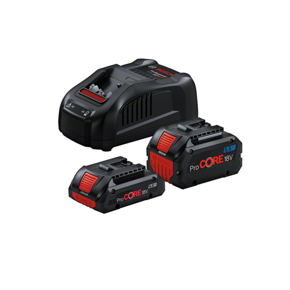 Стартов комплект Bosch 1батерия ProCORE18V 4.0Ah + 1 бр ProCORE18V 5.5Ah + зарядно GAL 1880 CV 1600A0214A