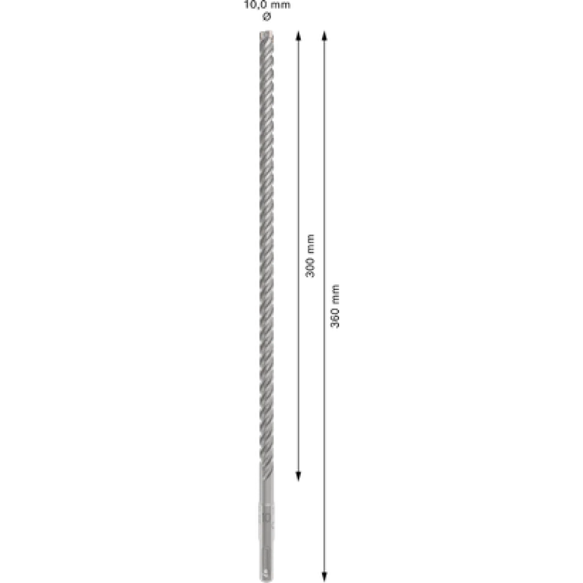 Свредло за перфоратор Bosch SDS plus-5Х, 10 x 300 x 360 mm 2608833802