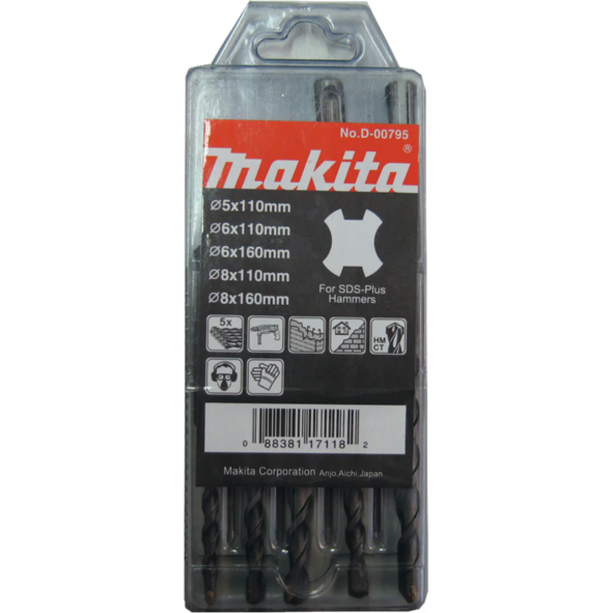 Комплект свредла SDS-Plus 5 бр. , Makita D-36049 D-36049