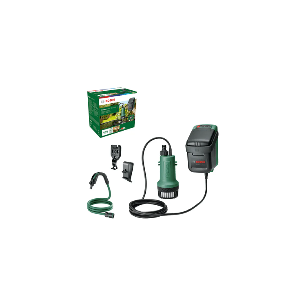 Акумулаторна помпа за дъждовна вода Bosch GardenPump 18V-2000, 1 бр 18 V 2,5 Ah 06008C4202 Акумулаторна помпа за дъждовна вода Bosch GardenPump 18V-2000, 1 бр 18 V 2,5 Ah 06008C4202