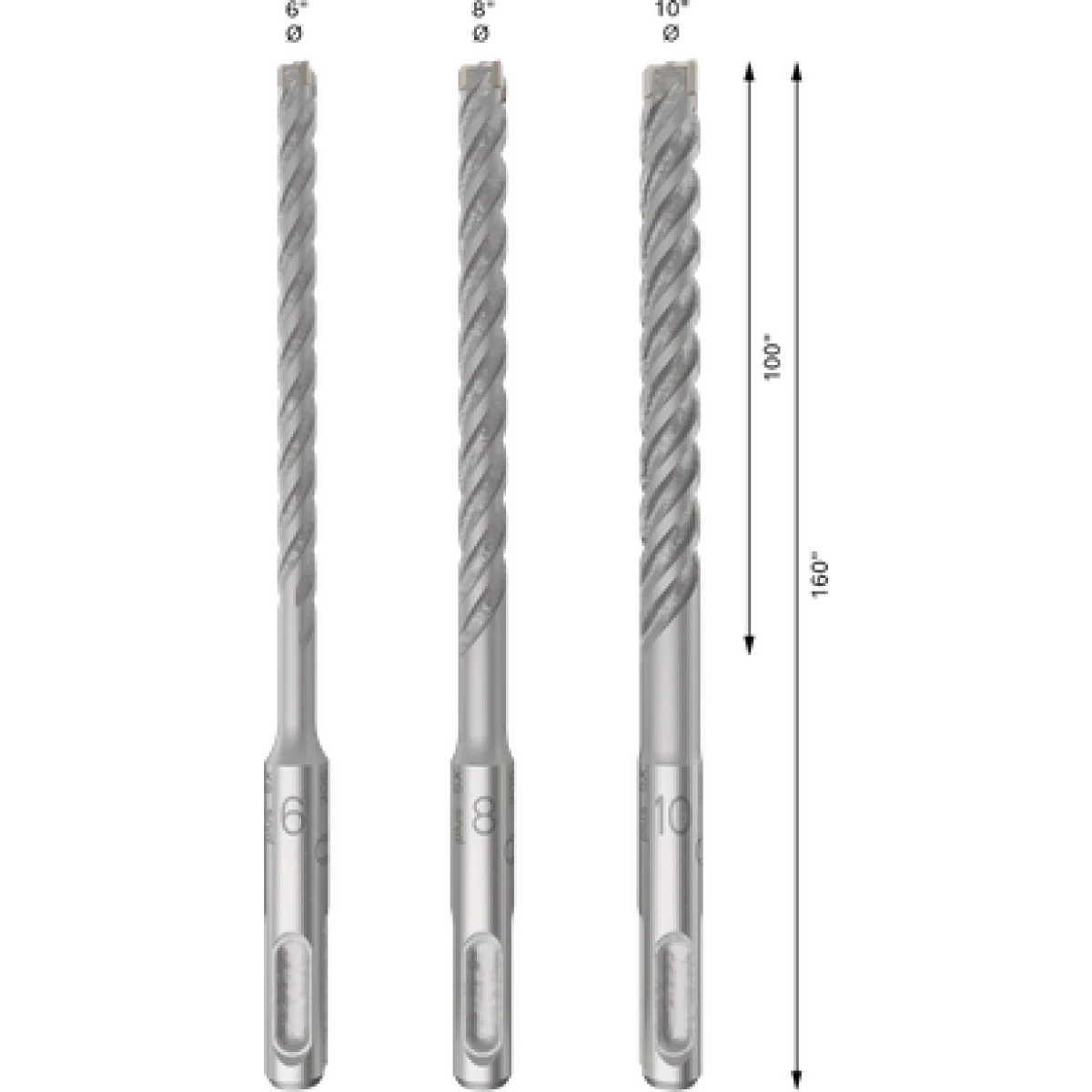 Комплект свредла за перфоратор Bosch SDS plus-5X 6/8/10 mm, 3 части 2608833912