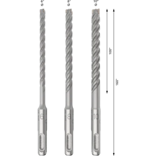 Комплект свредла за перфоратор Bosch SDS plus-5X 6/8/10 mm, 3 части