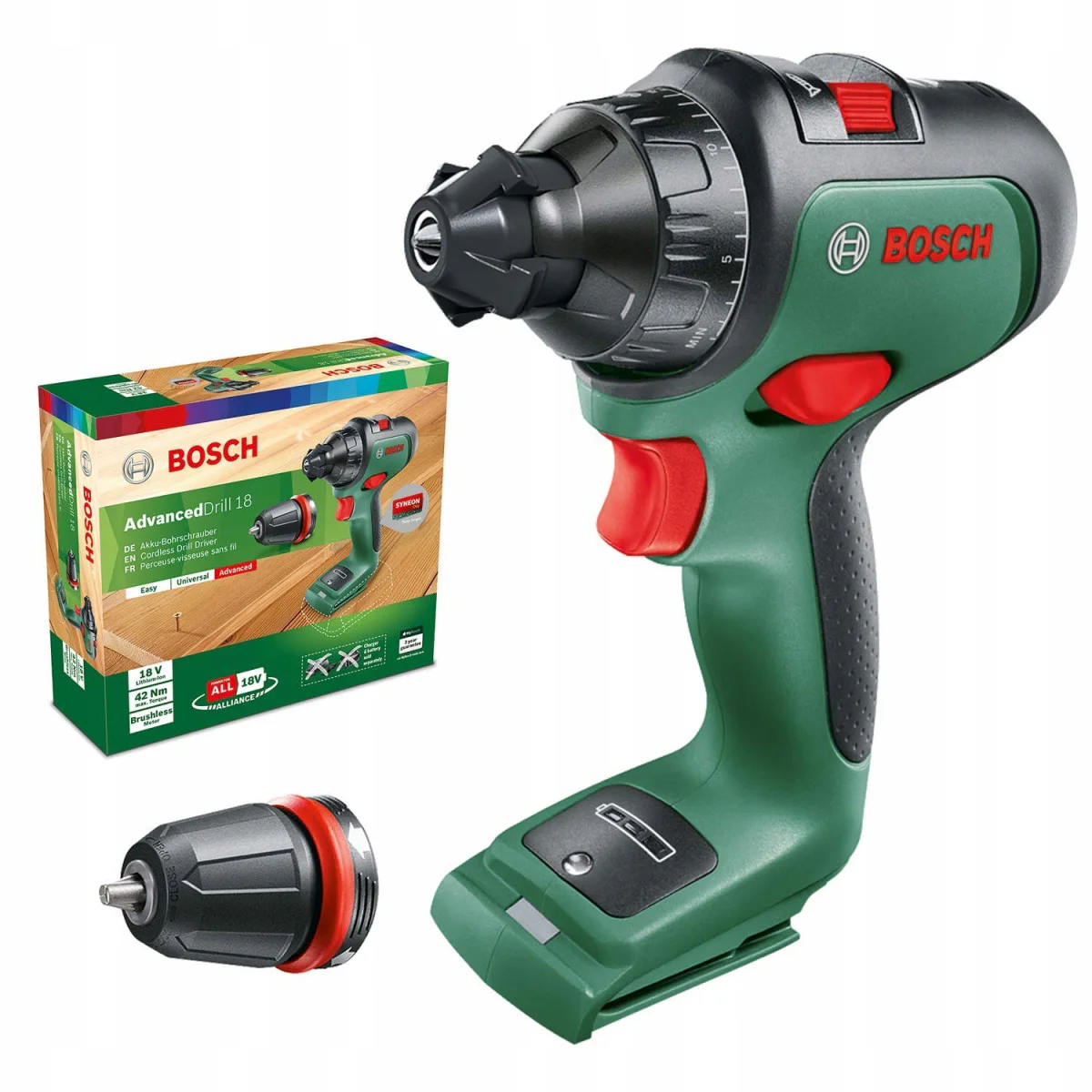 Акумулаторен винтоверт Bosch AdvancedDrill 18 - соло 06039B5009