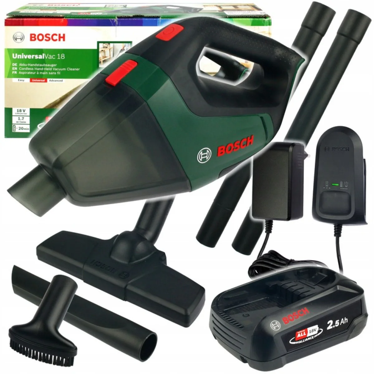 Акумулаторна прахосмукачка Bosch UniversalVac 18 - 18V, 2.5Ah 06033B9103 Акумулаторна прахосмукачка Bosch UniversalVac 18 - 18V, 2.5Ah 06033B9103